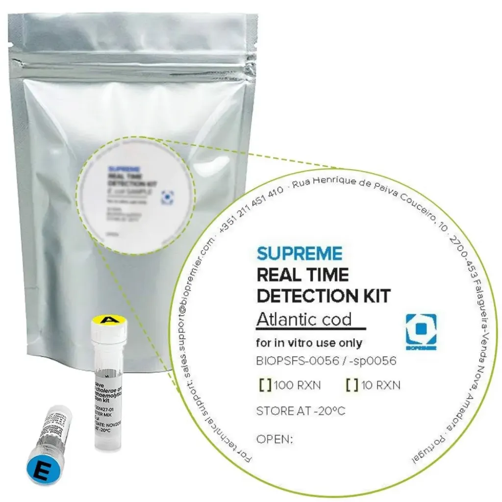 Imagem de Kit De Teste Deteção Pcr Tempo Real Supreme Peixe Bacalhau Atlântico (Gadus Morhua)