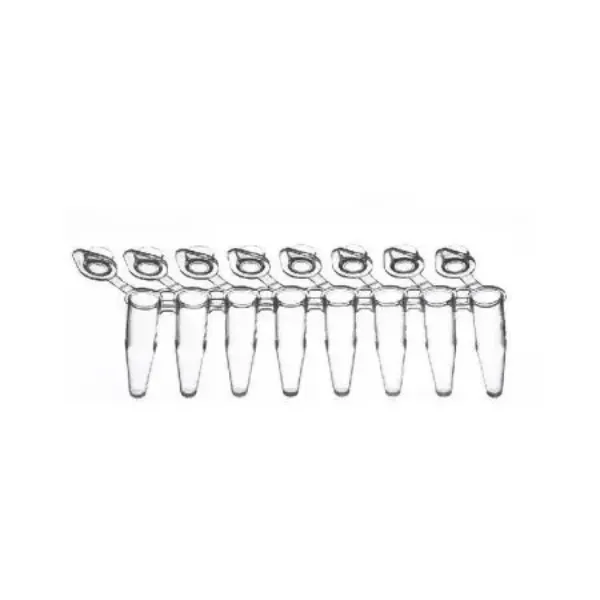 Imagem de Tiras de PCR 02 mL (tampas planas anexadas)